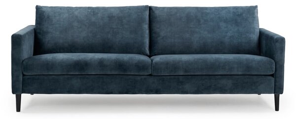 Ciemnoniebieska sofa z aksamitnym obiciem Scandic Adagio, szer. 220 cm