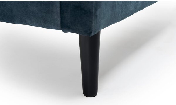 Ciemnoniebieska sofa z aksamitnym obiciem Scandic Adagio, szer. 220 cm