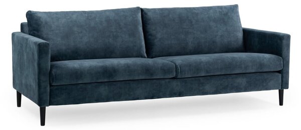 Ciemnoniebieska sofa z aksamitnym obiciem Scandic Adagio, szer. 220 cm
