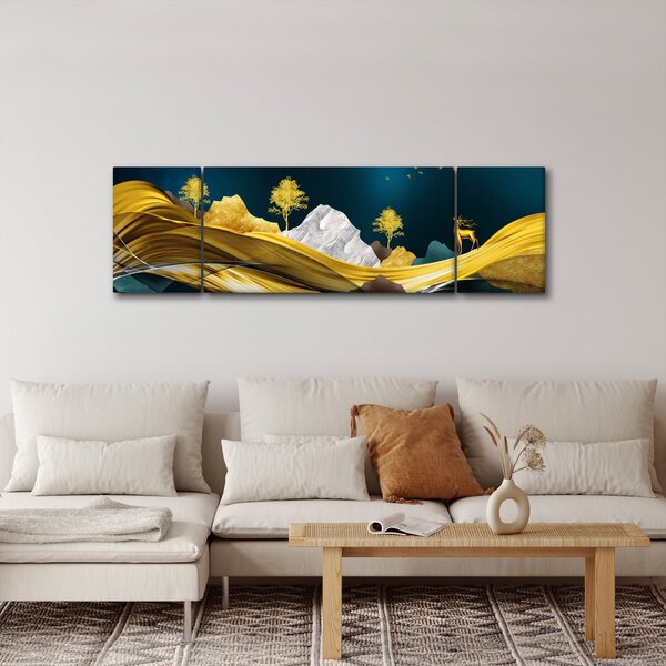 Obraz - Jeleń w krajobrazie (170x50 cm)