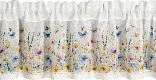 Firana gotowa EUROFIRANY Rozalie 150 x 30 cm BiaÅy