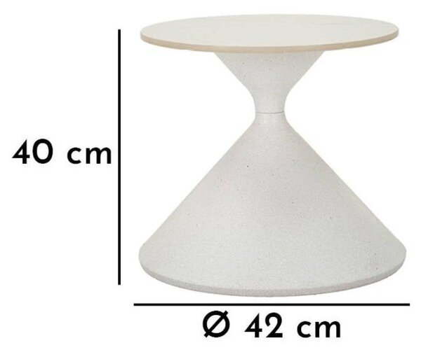 Okrągły stolik z ceramicznym blatem ø 45 cm Fush – Mauro Ferretti