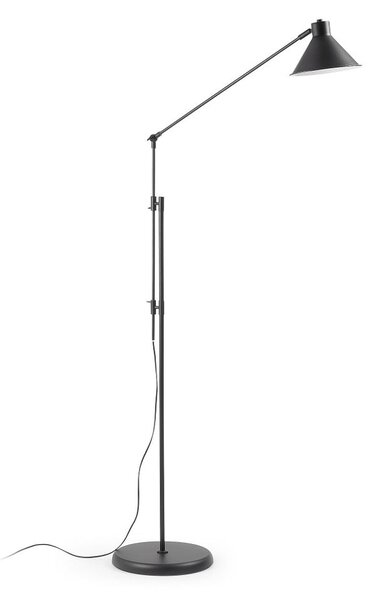 Czarna lampa stojąca z metalowym kloszem (wysokość 220 cm) Dione – Kave Home