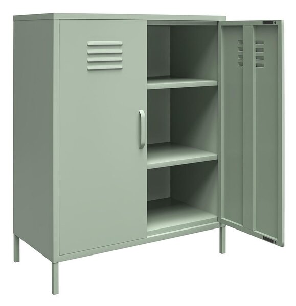 Zielona metalowa szafka 40x102x80 cm Mission District – Støraa