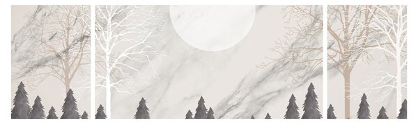 Obraz - Zimowy krajobraz (170x50 cm)