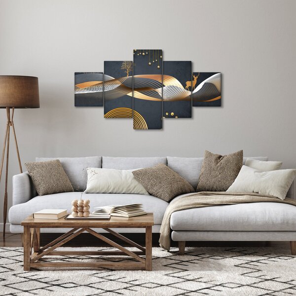 Obraz - Grafika z jeleniem (125x70 cm)