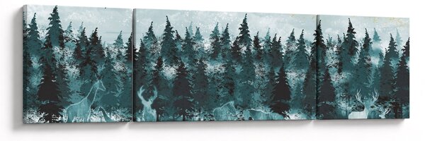 Obraz - Zwierzęta w lesie (170x50 cm)
