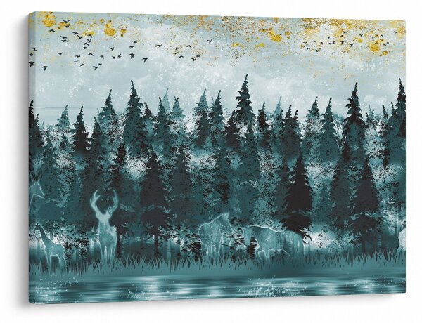 Obraz - Zwierzęta w lesie (70x50 cm)