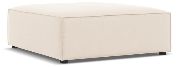 Beżowy aksamitny podnóżek Jodie – Micadoni Home