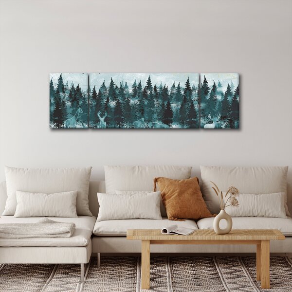 Obraz - Zwierzęta w lesie (170x50 cm)