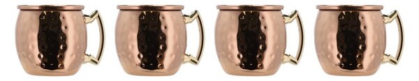 Stalowe kubki w kolorze miedzi zestaw 4 szt. 80 ml Moscow Mule – Lyngby Glas