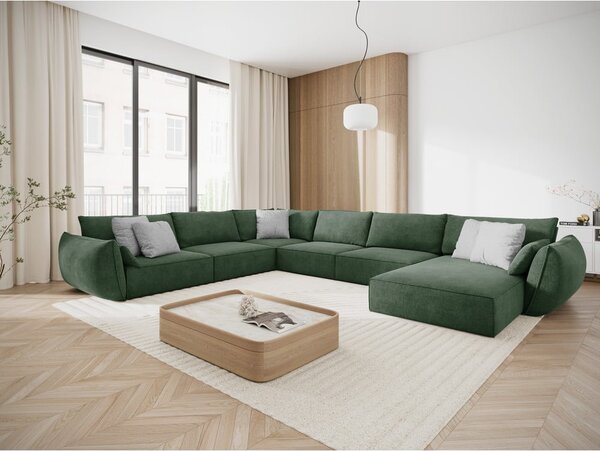 Ciemnozielony narożnik (lewostronny) Vanda – Mazzini Sofas
