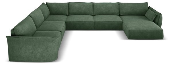 Ciemnozielony narożnik (lewostronny) Vanda – Mazzini Sofas
