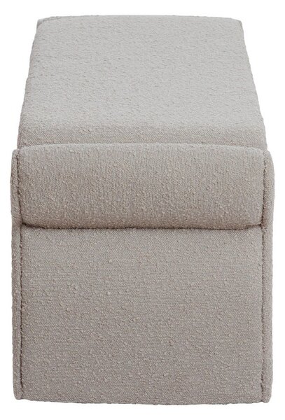 Beżowa ławka z materiału bouclé Nafya – Light & Living