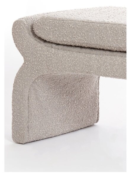 Beżowa ławka z materiału bouclé Nafya – Light & Living