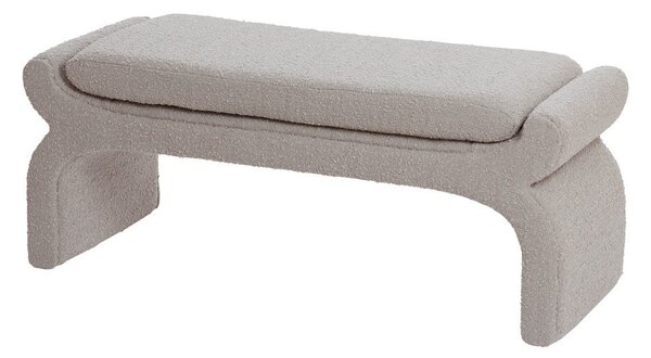 Beżowa ławka z materiału bouclé Nafya – Light & Living