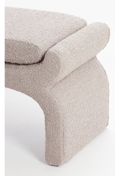 Beżowa ławka z materiału bouclé Nafya – Light & Living