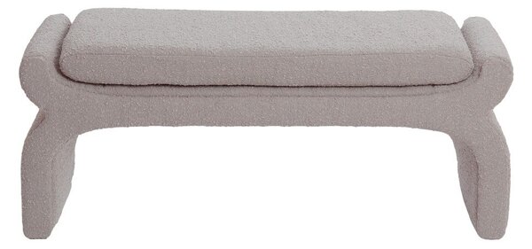 Beżowa ławka z materiału bouclé Nafya – Light & Living