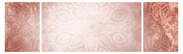 Obraz - Różowa mandala (170x50 cm)