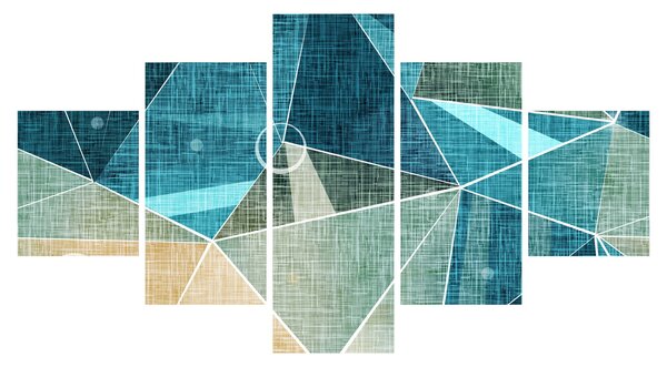 Obraz - Turkusowa abstrakcja (125x70 cm)