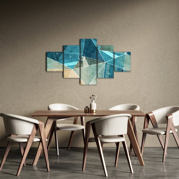 Obraz - Turkusowa abstrakcja (125x70 cm)