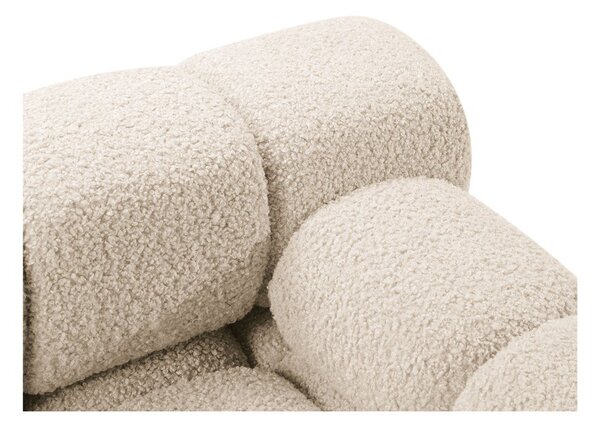 Beżowy narożnik modułowy z materiału bouclé (prawostronny) Bellis – Micadoni Home