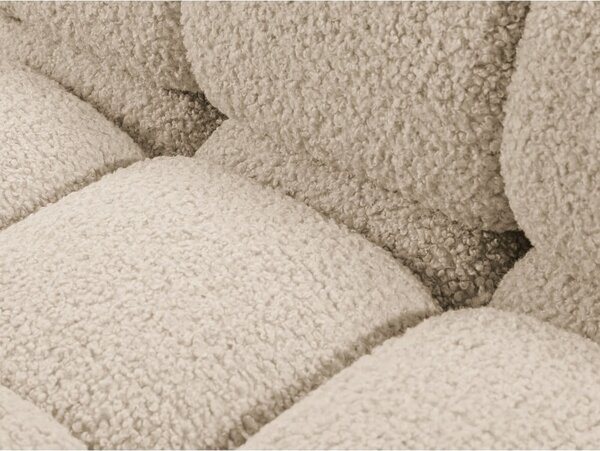 Beżowy narożnik modułowy z materiału bouclé (prawostronny) Bellis – Micadoni Home
