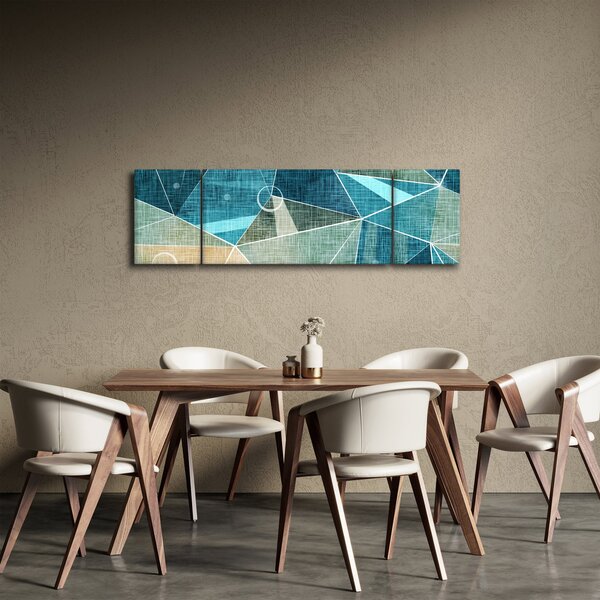 Obraz - Turkusowa abstrakcja (170x50 cm)