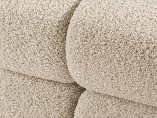 Beżowy narożnik modułowy z materiału bouclé (prawostronny) Bellis – Micadoni Home