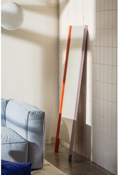 Lustro z drewnianą ramą stojące 49x166 cm Lun – noo.ma