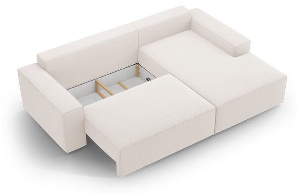 Beżowy rozkładany narożnik (prawostronny) Jodie – Micadoni Home
