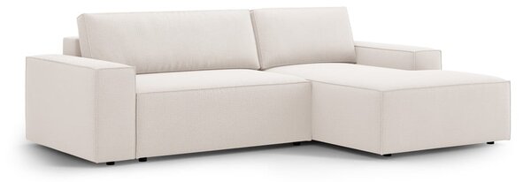 Beżowy rozkładany narożnik (prawostronny) Jodie – Micadoni Home