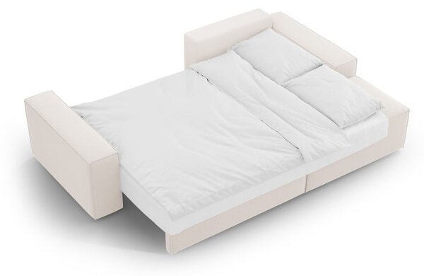Beżowy rozkładany narożnik (prawostronny) Jodie – Micadoni Home
