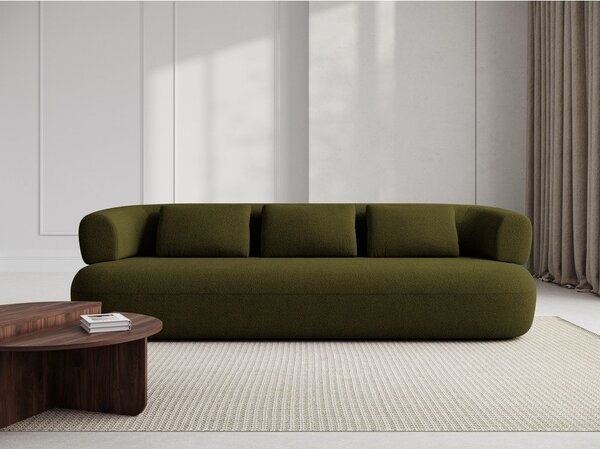 Zielona sofa z materiału bouclé 226 cm Jenny – Micadoni Home
