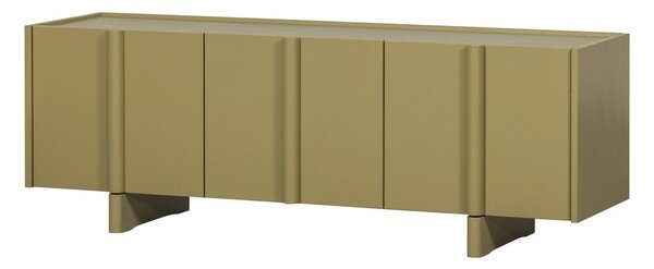 Zielona szafka pod TV z litego drewna sosnowego 152x53x46 cm Basu – WOOOD