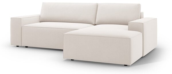Beżowy rozkładany narożnik (prawostronny) Jodie – Micadoni Home