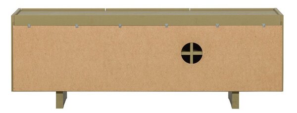 Zielona szafka pod TV z litego drewna sosnowego 152x53x46 cm Basu – WOOOD