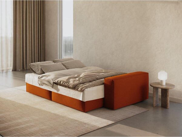 Ceglasta rozkładana sofa 247 cm Jodie – Micadoni Home