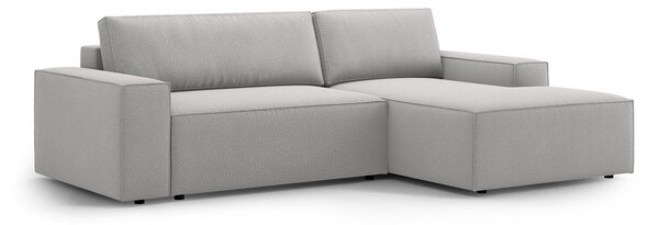 Jasnoszary rozkładany narożnik (prawostronny) Jodie – Micadoni Home