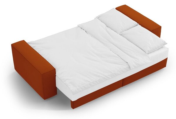 Ceglasta rozkładana sofa 247 cm Jodie – Micadoni Home