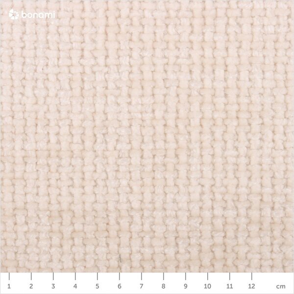 Kremowe tapicerowane łóżko dwuosobowe ze schowkiem ze stelażem 160x200 cm Bellis – Micadoni Home