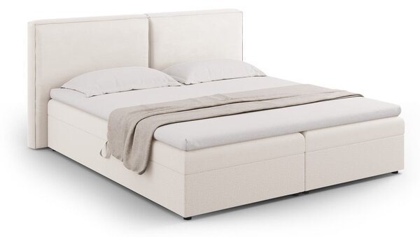 Kremowe łóżko boxspring ze schowkiem 140x200 cm Arendal – Cosmopolitan Design