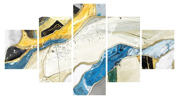 Obraz - Kolorowy marmur (125x70 cm)