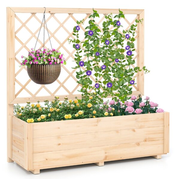 Pergola do sadzenia z kratą do roślin pnących