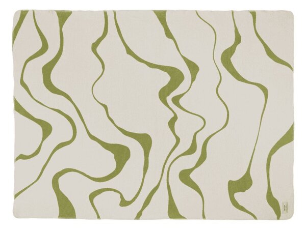 Zielono-kremowy koc 150x200 cm Felu – noo.ma