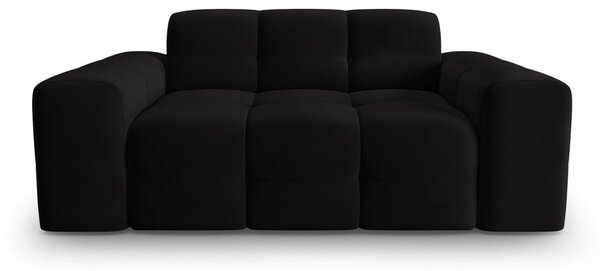 Czarna aksamitna sofa 156 cm Kendal – Micadoni Home