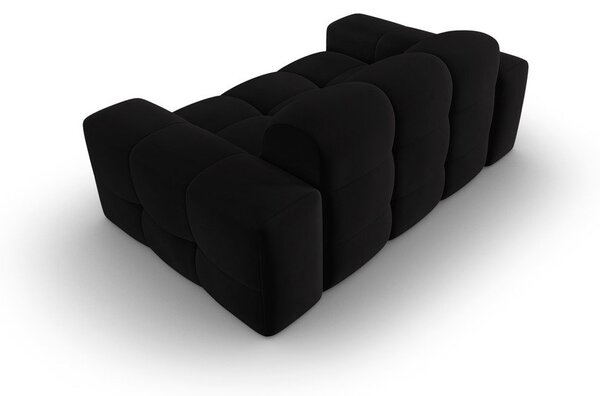 Czarna aksamitna sofa 156 cm Kendal – Micadoni Home