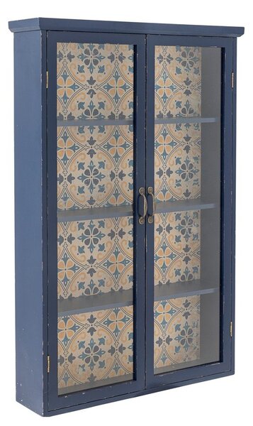 Niebieska witryna z litego drewna jodłowego 81x122x22 cm Hazem – Bloomingville