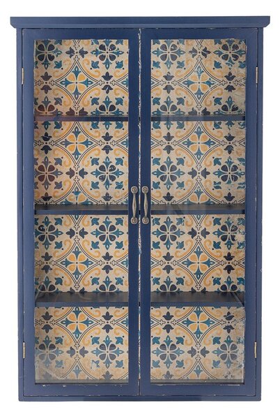 Niebieska witryna z litego drewna jodłowego 81x122x22 cm Hazem – Bloomingville