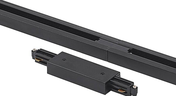 Lindby 1-fazowy system szynowy Linaro, GU10, 5-punktowy, czarny Linaro Lindby, możliwość ściemniania, czarny, przedpokój, aluminium, nowoczesny